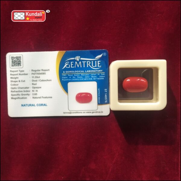Red coral toe ring at affordable price by Kundali expert